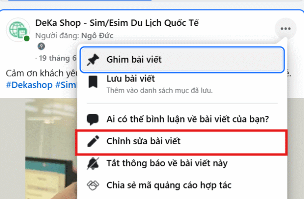 Cách chỉnh sửa bài viết đã chạy quảng cáo trên Facebook 
