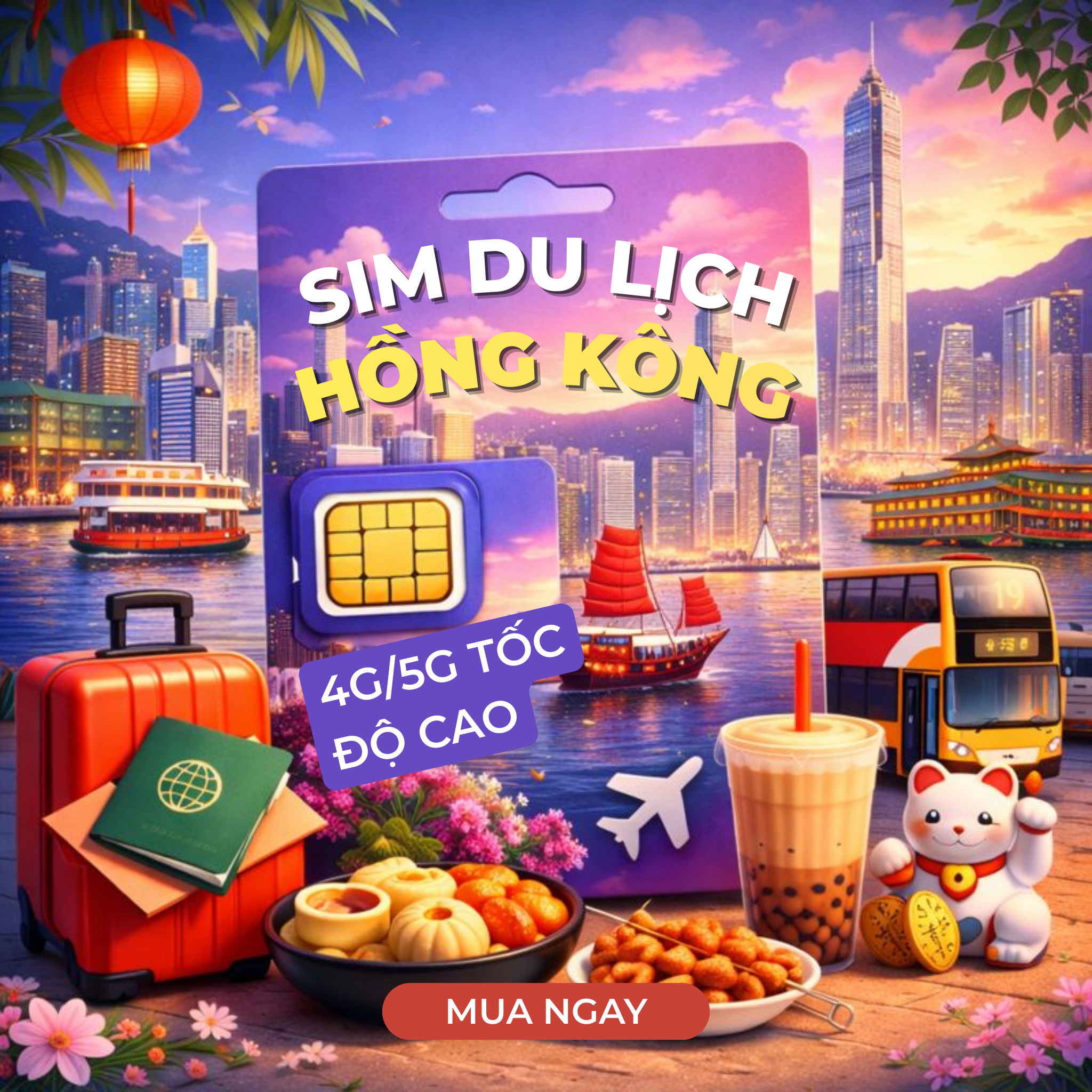 Sim Du Lịch Hồng Kông